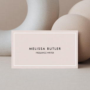 Tarjeta De Visita Esteticista Spa de bienestar minimalista beige