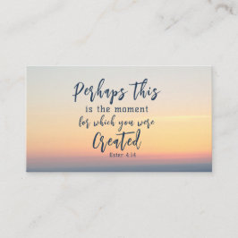 Tarjeta De Visita Esther 4:14 Tal vez este sea el momento de la Bibl