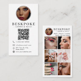Tarjeta De Visita Esthetician Photo Feed Grid Social Media QR Code 