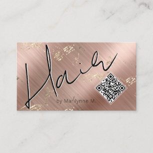 Tarjeta de visita estilista con estilo de cabello 