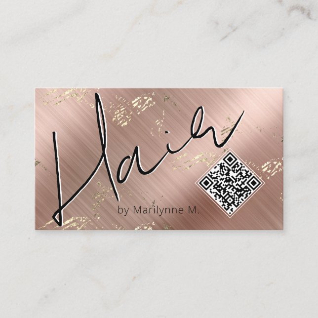 Tarjeta de visita estilista con estilo de cabello  (Anverso)