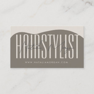 Tarjeta De Visita Estilista de cabello arco boho minimalista moderno