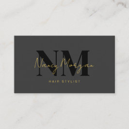 Tarjeta De Visita Estilista de cabello Logotipo de código QR de mono