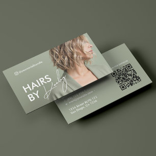 Tarjeta De Visita Estilista de cabello minimalista estético Terapeut