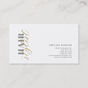 Tarjeta De Visita Estilista de cabello minimalista moderno perfil si