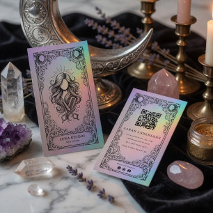 Tarjeta De Visita Estilista de cabello místico celestial vintage