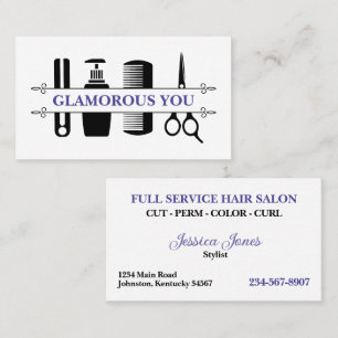 Tarjeta De Visita Estilista de cabello profesional cosmetología saló