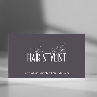 Tarjeta De Visita Estilista de cabello profesional moderno de alta g