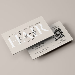 Tarjeta De Visita Estilista de cabello Salón de belleza minimalista 