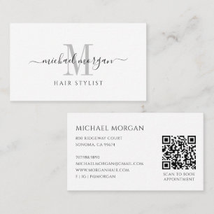 Tarjeta De Visita Estilista de cabello Simple Modern 