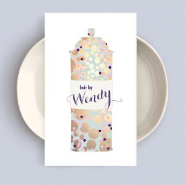 Tarjeta De Visita Estilista De Cabello, Spray De Cabello De Confetti