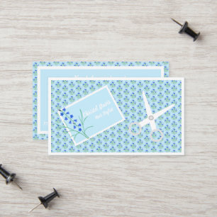 Tarjeta de visita estilista de cruces azules
