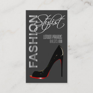Tarjeta De Visita Estilista de la moda del estilete, diseñador de