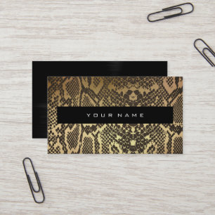 Tarjeta De Visita Estilista de la moda del Vip del pitón del oro de