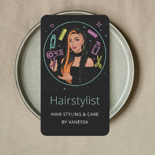 Tarjeta De Visita Estilista de moda Peluquero Colorista Cuidado del