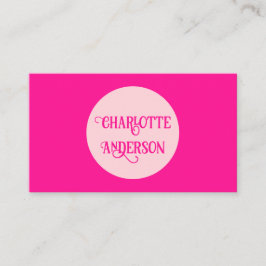 Tarjeta De Visita Estilista de moda rosa caliente