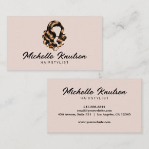 Tarjeta De Visita Estilista de Pelo Chic Moderno Salón de Belleza Ro