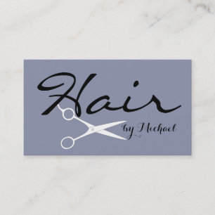 Tarjeta De Visita Estilista de pelo elegante fondo gris fresco