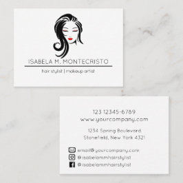 Tarjeta De Visita Estilista de pelo minimalista