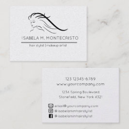 Tarjeta De Visita Estilista de pelo minimalista