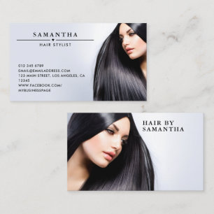 Tarjeta De Visita Estilista de Pelo Minimalista Moderno/Salón