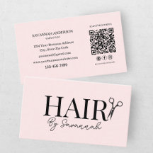 Estilista de Pelo Moderno Código QR Blush Rosa