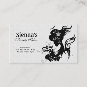Tarjeta De Visita Estilista de pelo (negro)