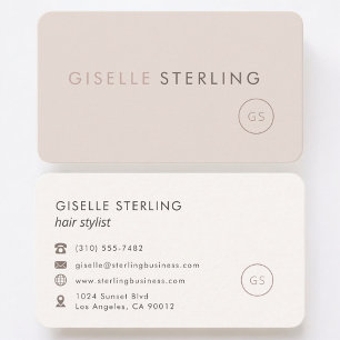 Tarjeta De Visita Estilista de Pelo Profesional Femenina