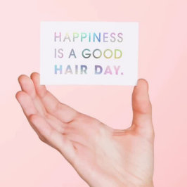 Tarjeta De Visita Estilista de pelo tipografía moderna Relieve metal