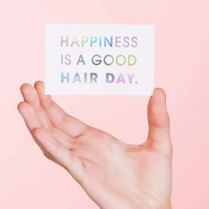 Tarjeta De Visita Estilista de pelo tipografía moderna Relieve metal