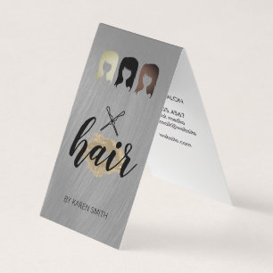 Tarjeta De Visita Estilista de pelo y pines para el cabello de besar