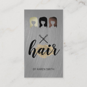 Tarjeta De Visita Estilista de pelo y pines para el cabello de besar