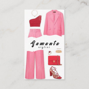 Tarjeta De Visita Estilista de ropa donde la creatividad se encuentr