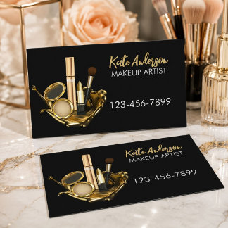 Tarjeta De Visita Estilista de Salón de Belleza Artista de Maquillaj