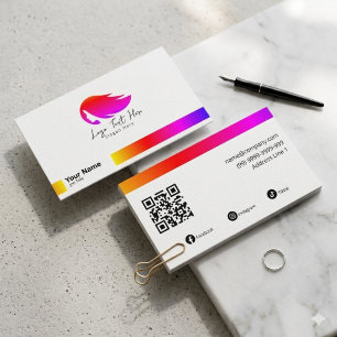 Tarjeta De Visita Estilista de Salón de Belleza Profesional Moderno