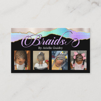 Tarjeta De Visita Estilista de trenzas para el pelo Añadir fotos Hol
