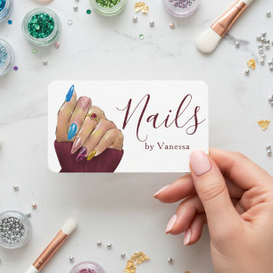 Tarjeta De Visita Estilista de uñas de estilo contemporáneo artista 