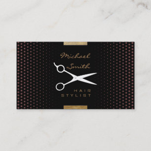 Tarjeta De Visita Estilista del cabello Moderno y Profundo Café Polk