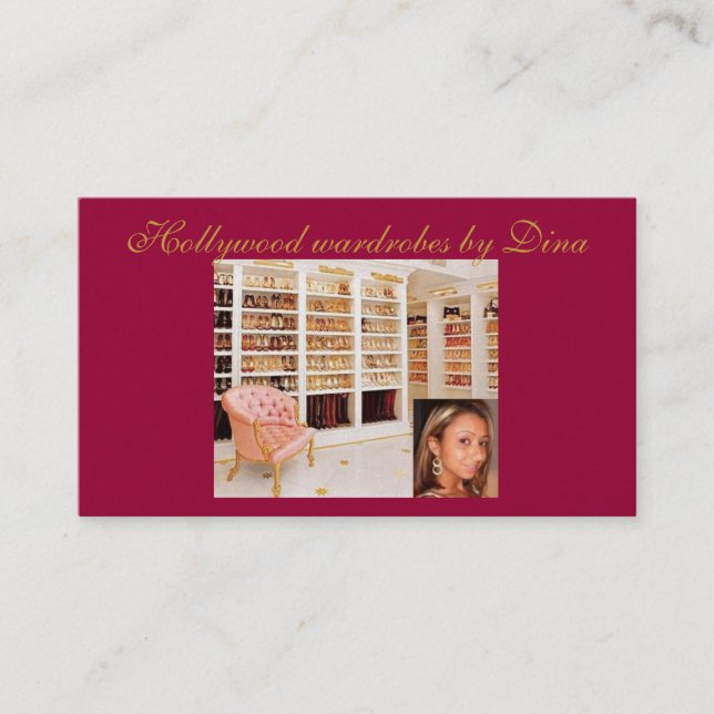 Tarjeta De Visita Estilista del guardarropa (Anverso)