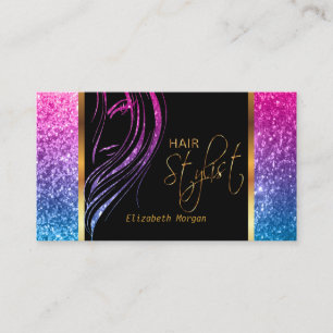 Tarjeta De Visita Estilista en un ⭐⭐⭐⭐⭐ colorido femenino del