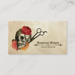 Tarjeta De Visita estilista florido de pelo vintage