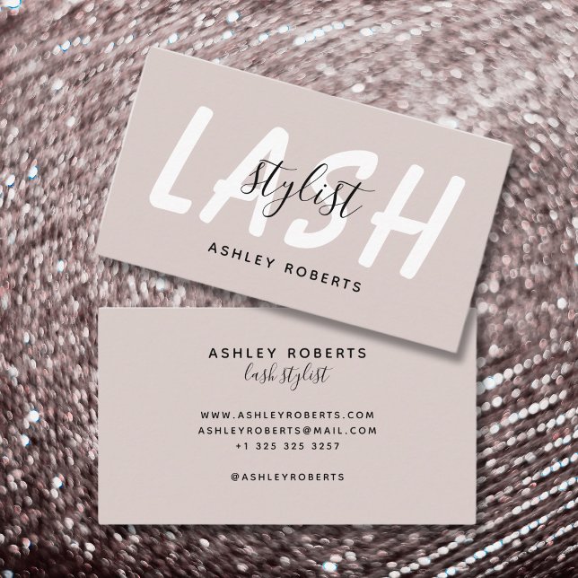 Tarjeta De Visita Estilista lash moderno (Subido por el creador)