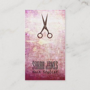 Tarjeta De Visita estilista moderno del hairstylist del rosa del
