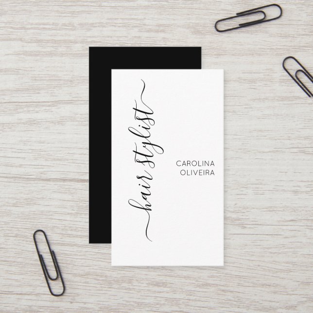 Tarjeta De Visita Estilista moderno minimalista (Anverso/Reverso In Situ)