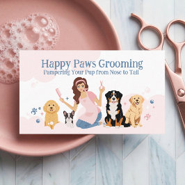 Tarjeta De Visita Estilista Profesional Peluquero de Mascotas Divert