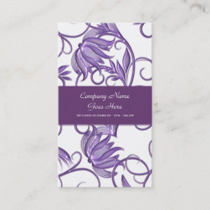 Tarjeta De Visita Estilista púrpura del balneario del salón