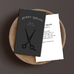 Tarjeta De Visita Estilistas de pelo negro vintage o tijeras de barb<br><div class="desc">Estilistas de pelo negro vintage o tijeras de barbero</div>