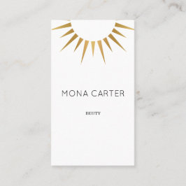 Tarjeta de visita estilística del sol del art déco