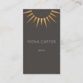 Tarjeta de visita estilística del sol del art déco