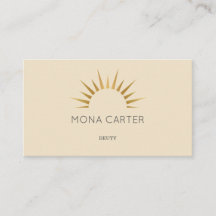 Tarjeta de visita estilística del sol del art déco